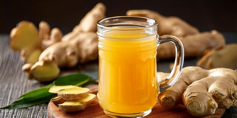 Uống nước gừng tươi